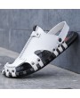 Sandals - 2021 Summer Business Bag Head Foreign Trade Casual Header Breathable Hollow White Beach Super Fiber Slippers