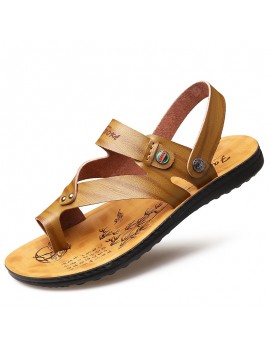 3318 Casual Microfiber Men's Sandals Round Toe Open Toe Two Wears