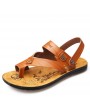 Sandals - 3318 Casual Microfiber Men's Sandals Round Toe Open Toe Two Wears