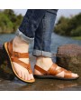 Sandals - 3318 Casual Microfiber Men's Sandals Round Toe Open Toe Two Wears