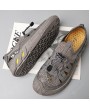 Sandals - Men Air Mesh Sandals Fashion Breathable Large Size Shoes Outdoor Round Toe Casual Footwear