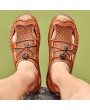 Sandals - Men Sandals Breathable Mesh Hole Sports Casual Shoes