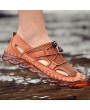 Sandals - Men Sandals Breathable Mesh Hole Sports Casual Shoes