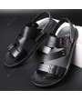 Sandals - Men Sandals Solid Color Thick Sole Wearable Male Casual Shoes