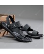 Sandals - Men Sandals Summer Outside Slippers Dual-use Latex Non-slip Casual Beach Shoes