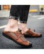 Sandals - Men Summer Sandals Sports Mesh Casual Shoes Breathable Leather Footwear