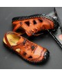 Sandals - Men's Casual and Comfortable Sandals Leather Large Size Shoes