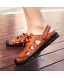 Sandals - Men's Casual and Comfortable Sandals Leather Large Size Shoes