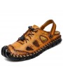 Sandals - Men's Casual and Comfortable Sandals Leather Large Size Shoes