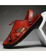 Sandals - Men's Casual Sandals Leather Youth Beach Shoes