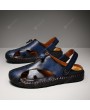 Sandals - Men's Casual Sandals Leather Youth Beach Shoes