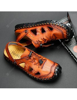 Men's Comfortable and Fashionable Sandals Leather Large Size Shoes