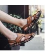 Sandals - Outdoor Leisure Men Leather Sandals Outdoor Beach Dual-use Shoes