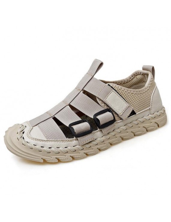 Sandals - Plus Size Round Toe Trendy Men Sandals Breathable Outdoor Beach Shoes