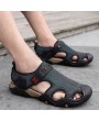 Sandals - Summer Breathable Hollow Air Mesh Men Sandals Fashion Trend Outdoor Beach Hiking Shoes Large Size