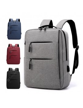 Double Zipper Business Casual Shoulder Bag Backpack Schoolbag