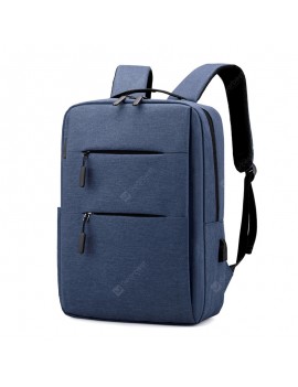 Double Zipper Business Casual Shoulder Bag Backpack Schoolbag