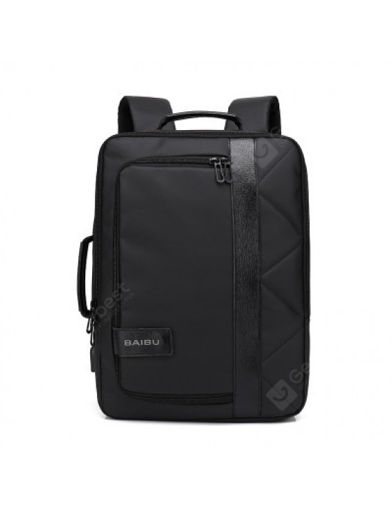 Laptop Backpack - Simple Men's Multifunctional Waterproof Travel Backpack Ladies USB Charging Schoolbag Business Computer Bag