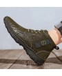 Boots - Autumn and Winter Men's Boots Large Size Handmade Casual Shoes Stitched Sole