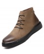 Boots - Autumn Winter Men's Boots Leather High-top Shoes Casual Large Size Plus Velvet Warm Boots