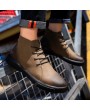 Boots - Autumn Winter Men's Boots Leather High-top Shoes Casual Large Size Plus Velvet Warm Boots