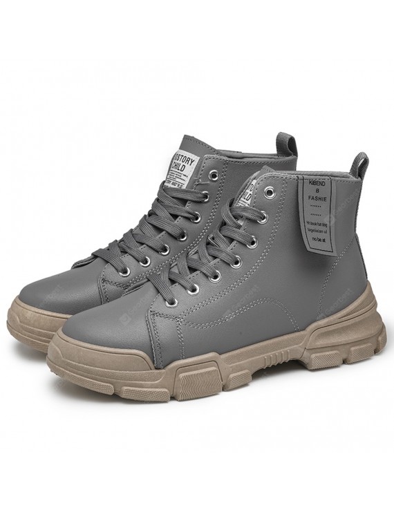 Boots - Fashion Large Size High-Top Tooling Boots Casual Boots Men'S Shoes