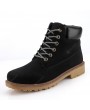 Boots - Fashion Men Outdoor Waterproof Rubber Snow Boots Leather Boot Lightweight Shoes