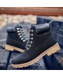 Boots - Fashion Men Outdoor Waterproof Rubber Snow Boots Leather Boot Lightweight Shoes