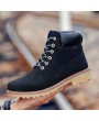 Boots - Fashion Men Outdoor Waterproof Rubber Snow Boots Leather Boot Lightweight Shoes