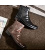 Boots - Male Autumn And Winter Zipper Boots Casual British Retro Trendy Anti-skid High-top Shoes Large Yards For Men