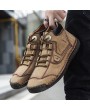 Boots - Male High-top Boots Men Winter Leather Casual Tooling Shoes Large Size