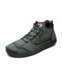 Boots - Male High-top Boots Men Winter Leather Casual Tooling Shoes Large Size