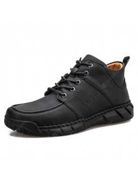 Men Boots Large Size Leather Tooling Outdoor Leisure British Men Shoes for Autumn Winter