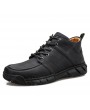 Boots - Men Boots Large Size Leather Tooling Outdoor Leisure British Men Shoes for Autumn Winter