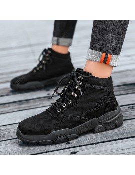 Men Fall Fashion Tide Boots Outdoor Leisure Cotton Shoes Large Size