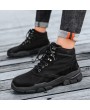 Boots - Men Fall Fashion Tide Boots Outdoor Leisure Cotton Shoes Large Size