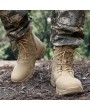 Boots - Men's Leather Boots Male High-top Shoes Waterproof Tactical Outdoor Sports Boots