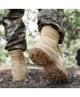 Boots - Men's Leather Boots Male High-top Shoes Waterproof Tactical Outdoor Sports Boots