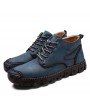 Boots - Winter Men's Boots Outdoor Casual Shoes Plus Velvet Warm High-top Boots Male Cotton-padded Shoes Boots Big Yards Large Size