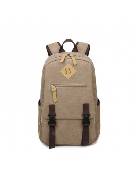 Canvas Shoulder Bag Men's Casual Outdoor Hiking Backpack Schoolbag