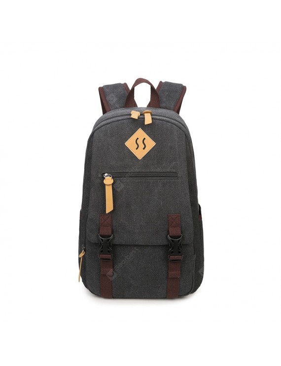 Casual Backpack - Canvas Shoulder Bag Men's Casual Outdoor Hiking Backpack Schoolbag