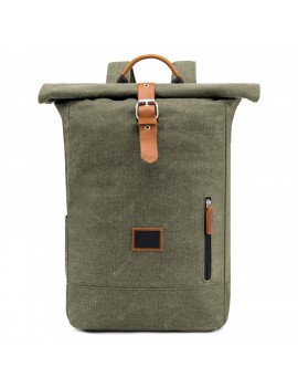 Casual Men Backpack Retro Canvas Leather Shoulder Bag Men Outdoor Travel