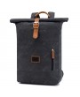 Casual Backpack - Casual Men Backpack Retro Canvas Leather Shoulder Bag Men Outdoor Travel