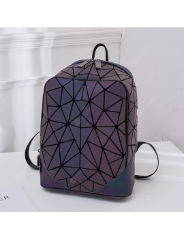 Geometric Rhombus Men And Women Universal Night Light Backpack Sports Outdoor Student Bag  Tide Bag