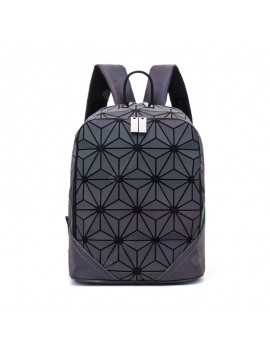 Geometric Rhombus Men And Women Universal Night Light Backpack Sports Outdoor Student Bag  Tide Bag