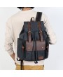 Casual Backpack - Men Canvas Shoulder Bag Computer Backpack Leather Bag