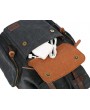 Casual Backpack - Men Canvas Shoulder Bag Computer Backpack Leather Bag