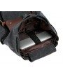 Casual Backpack - Men Canvas Shoulder Bag Computer Backpack Leather Bag