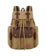 Casual Backpack - Men Canvas Shoulder Bag Computer Backpack Leather Bag