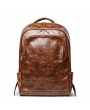 Casual Backpack - Men's Retro Leather Shoulder Bag Female Leather Travel Bag Large-capacity 16-inch Laptop Computer Bag